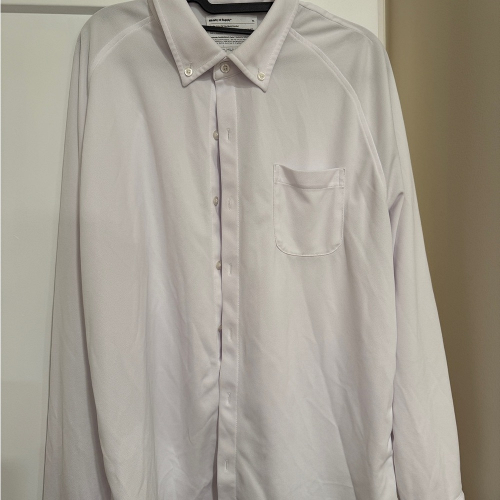 Ministry of Supply White Apollo Men's Oxford Shirt Button Down XL